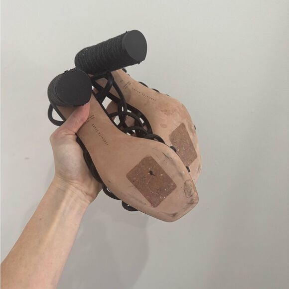 Veronica Beard Bala Jute-Heel Sandal in black - Picture 7 of 8